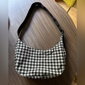 BAGGU Medium Nylon Crescent Bag Limited Edition Pixel Gingham